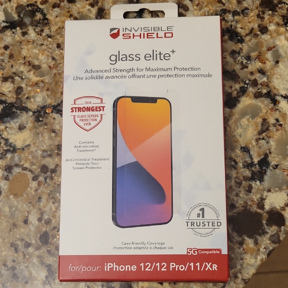 Glass Elite+ Screen Protector for iPhone 12/12 Pro/11/XR - Clear. NIB